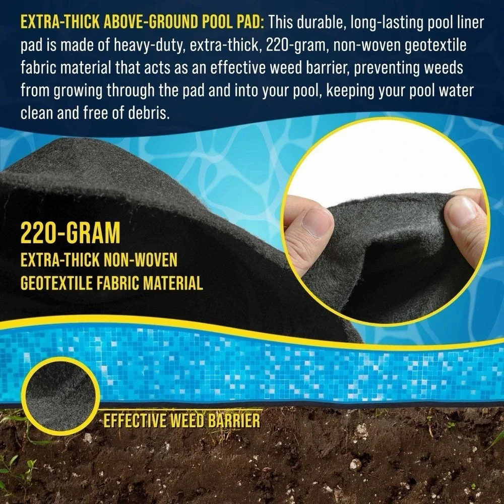Ground Shield 18-Foot Round Heavy Duty Pool Liner Pad for Above Ground Swimmi...
